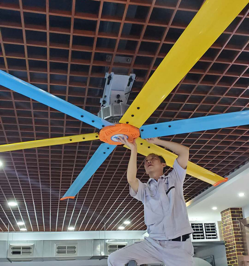 大型車間降溫通風(fēng)，永磁工業(yè)大風(fēng)扇低能耗免維護